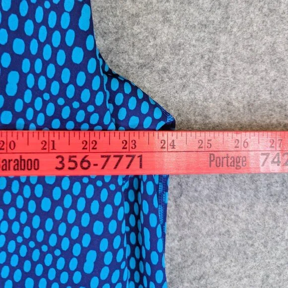 Nike Therma-Fit Hoodie Women’s XL Blue Geometric Hooded Sweatshirt Pullover - Picture 6 of 7